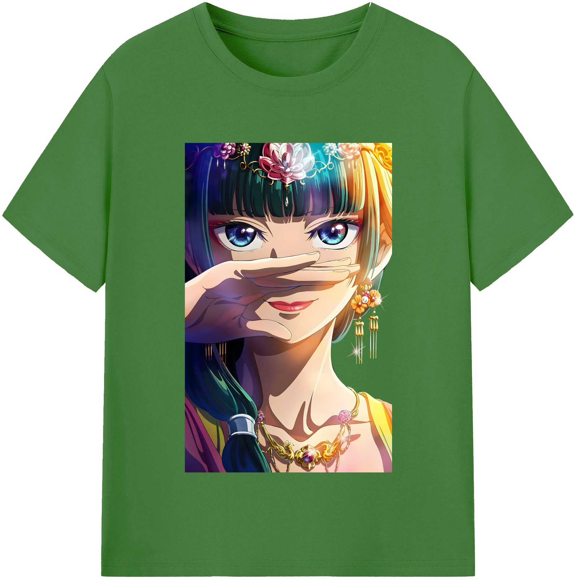 （画像用） 薬屋のひとりごと The Apothecary Diaries レディースカジュアルプリントTシャツ（綿100％）